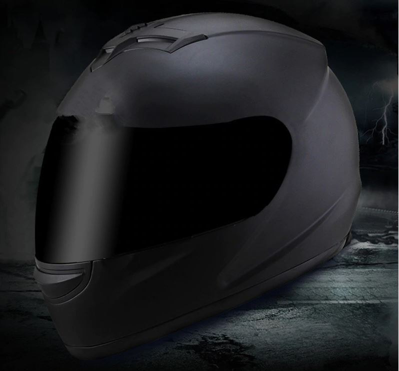 Full Face Motorcycle Helmet Matte Black or Gloss Black S M L XL XXL Da – BikerLid