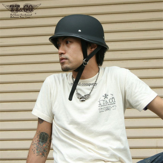 Low Profile German Mayan Style Motorcycle Helmet Low Profile German Mayan Style Motorcycle Helmet