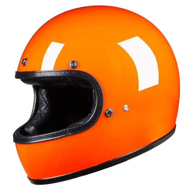Full Face Retro Motorcycle Helmet - Cafe Racer -