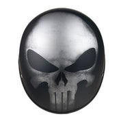 Beanie Low Profile Motorcycle Helmet Skull Print Black  | Biker Lid