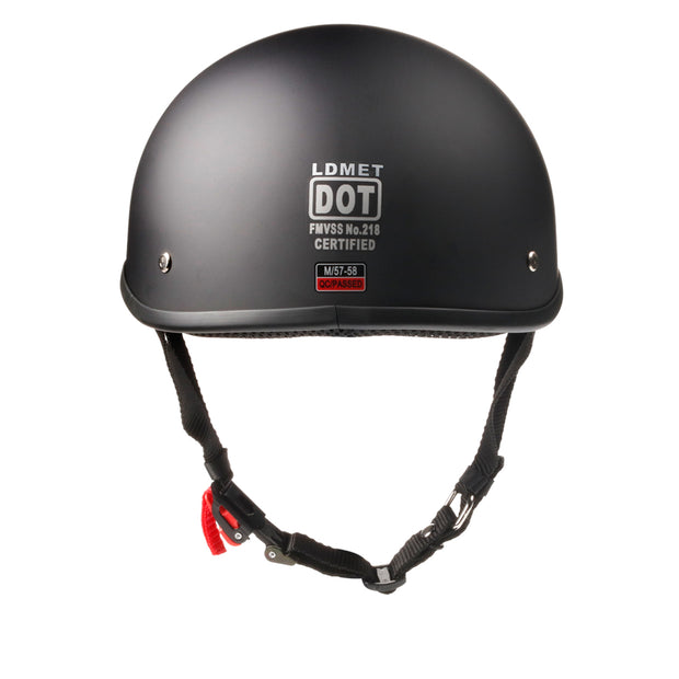 Low Profile Beanie Motorcycle Helmet Black | Biker Lid