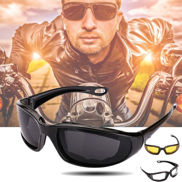 Motorcycle Riding Sunglasses Black & Grey Tint | Bikerlid