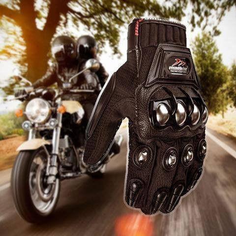 Madbike Motorcycle Gloves w/ Steel Alloy Nubs, Premium PU leather – BikerLid