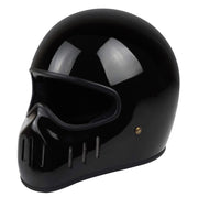 Lane Splitter | Retro Black Fiberglass Helmet | BikerLid