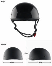 Low Profile Beanie Motorcycle Helmet | Biker Lid with Ear Pads